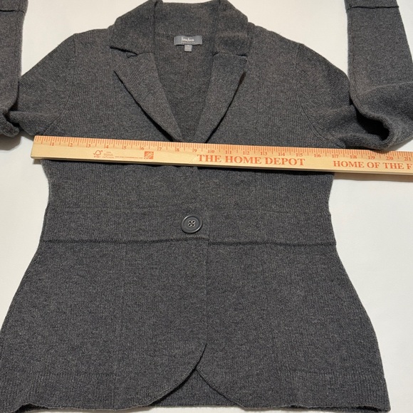 Neiman Marcus Charcoal Cashmere Blazer Cardigan M - Picture 4 of 7